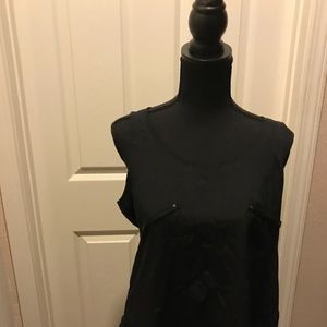 Banana Republic Black Sleeveless with A Few Studs Blouse Size: 12 (L)